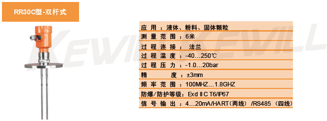 RR30導(dǎo)波雷達物位計